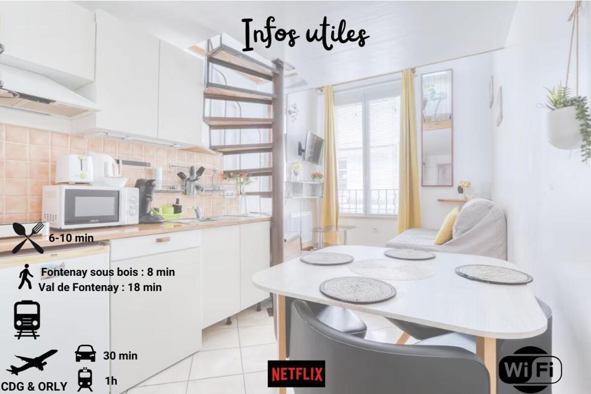 Sunny Suite-Proche Paris & Disney Fontenay-sous-Bois Luaran gambar